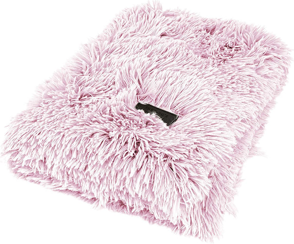 XL Calming Donut Blanket for Dogs - Rose Pink Plush
