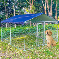 Heavy Duty Large Dog Kennel with UV-Resistant Cover - 98X98X56