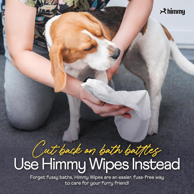 Himmy XL Pet Wipes for Dogs and Cats – 18” X 30” Bath Wipes for Cleaning, Deodorizing, Conditioning, Anti-Itch Grooming, Wet Dog Wipes for Paws, Butt, Ear, Eye, Face Whole Body Lavender