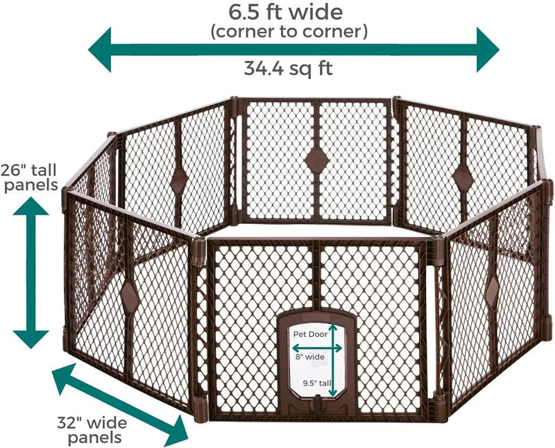 8-Panel North States Petyard Passage Pet Containment with Swinging Door