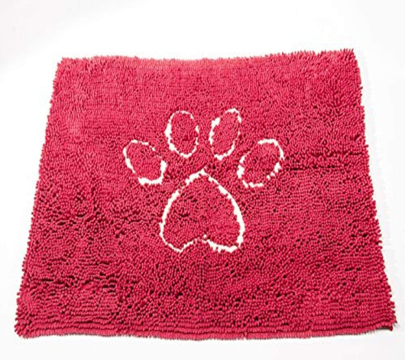 Microfiber Dog Paw Mud Mat - Absorbent Pet Mat with Non-Slip Backing Machine Washable  Large Grey