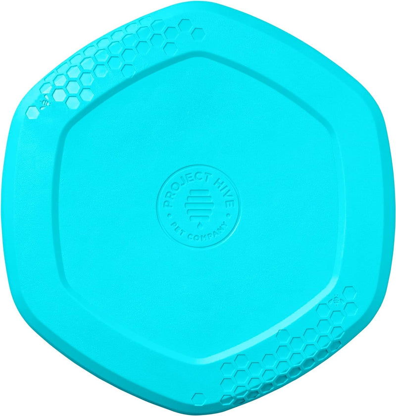 Hive Frisbee for Dogs - Dog Disc - Great for Fetch - Includes a Lick Mat on Back - Floats in Water, Smooth Glide - Made in the USA