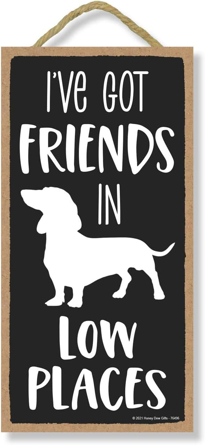 Hanging Door Bell Sign - Funny Dog Needs Exercise Home Decor