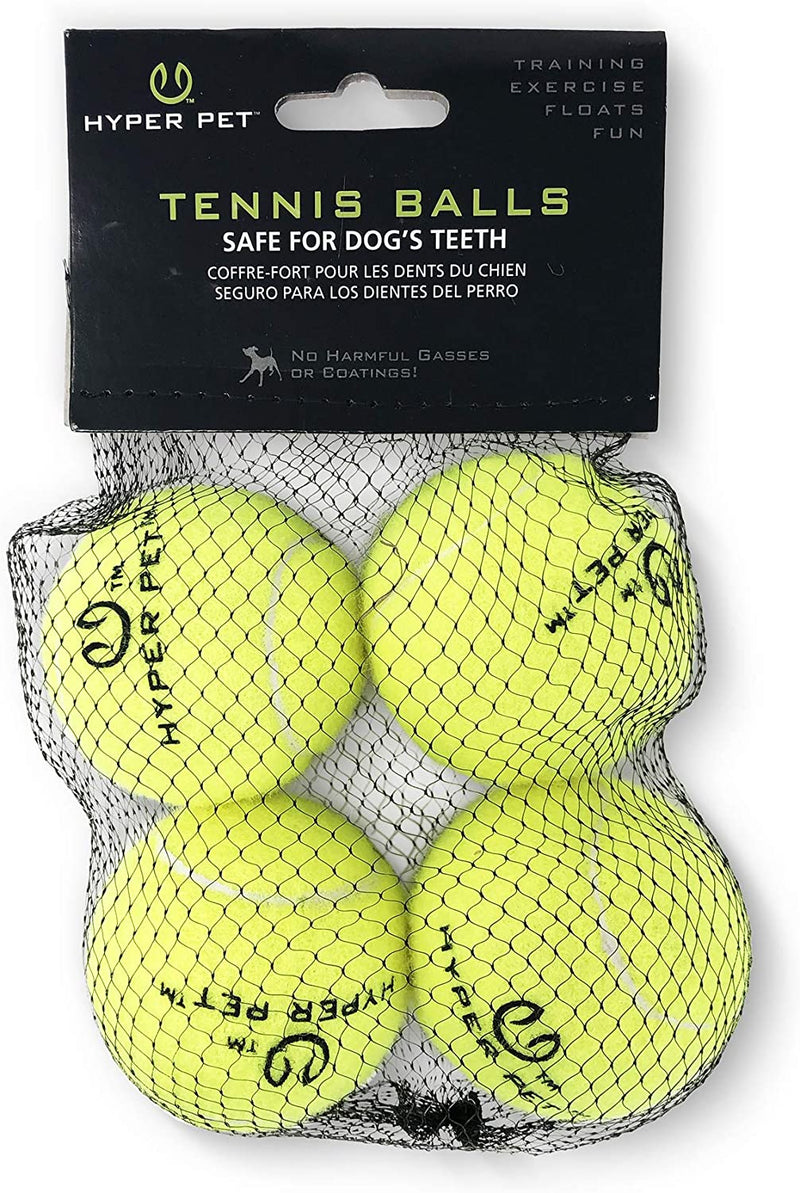 Hyper Pet MINI Tennis Balls for Dogs (Pet Safe Dog Ball for Exercise & Training, Interactive Toys work with Hyper Pet K9 Kannon MINI Launcher - 4 Pack MINI Green