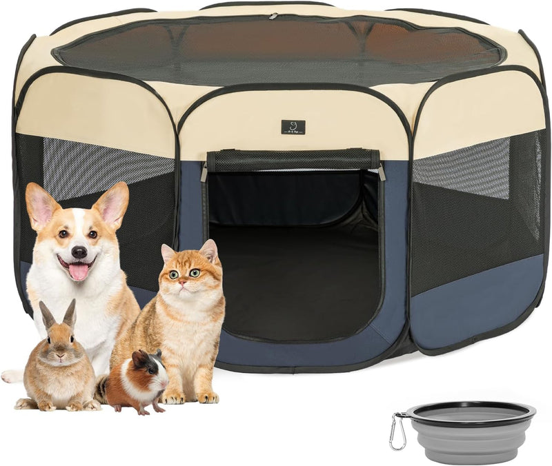 A4Pet Indoor Dog Playpen - Portable Waterproof Removable Zipper