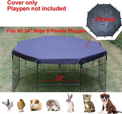 Dog Playpen Cover - SunRain Proof Top Cover for 24 Pet Exercise Pen