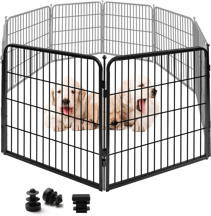 Comsaf Dog Playpen - 32 Height - 8 Panels - Metal Fence - Portable  Easy-Carry - OutdoorIndoor Pet Pen for LargeMediumSmall Dogs