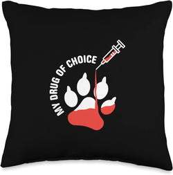 Animal Experiments Throw Pillow 16x16 Multicolor