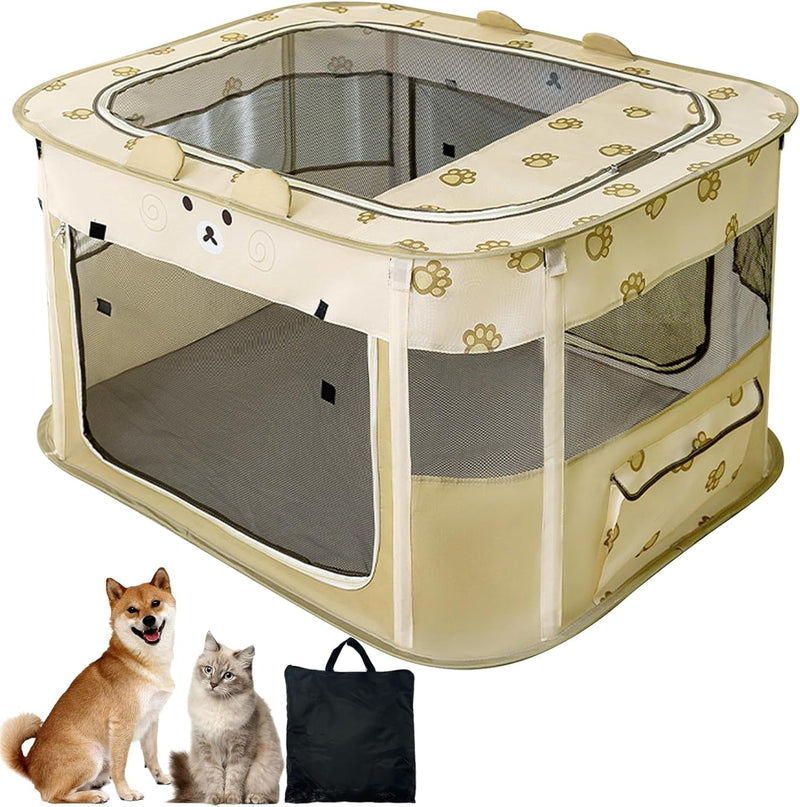 Portable Pet Playpen - Foldable  Durable for IndoorOutdoor Use