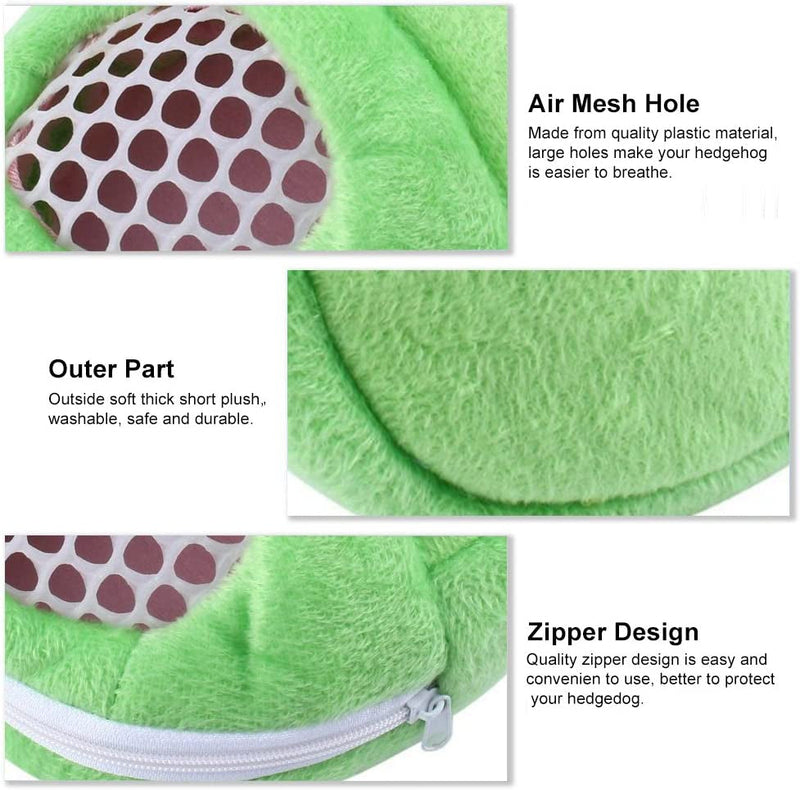 Yosoo Portable Pet Carrier Bag - Breathable Mesh HamsterHedgehogDog Backpack S WhiteGreen