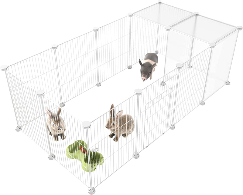 HOMIDEC Small Pet Playpen with Door - 48 x 24 x 16 - IndoorOutdoor