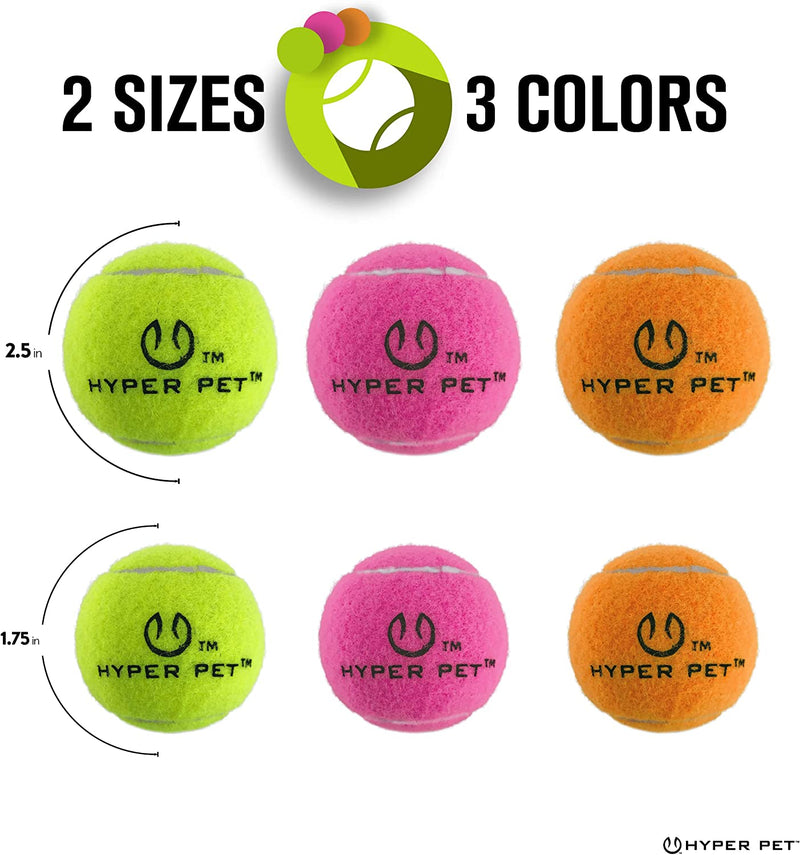 Hyper Pet MINI Tennis Balls for Dogs (Pet Safe Dog Ball for Exercise & Training, Interactive Toys work with Hyper Pet K9 Kannon MINI Launcher - 4 Pack MINI Green