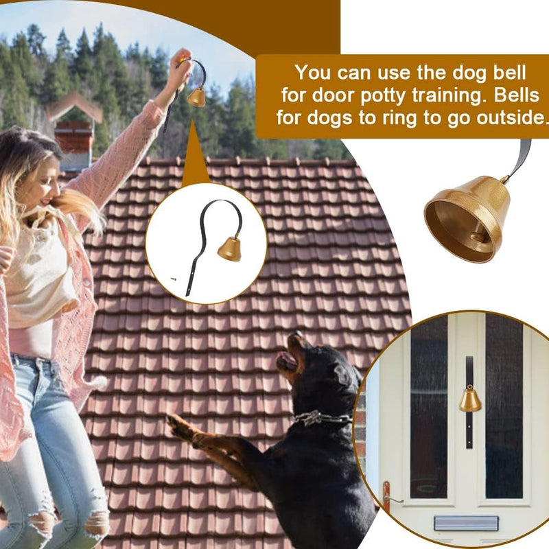 OLYCRAFT 2 Set Shopkeepers Bell Metal Doorbell for Pet Training - 16 Inch Black Hanger