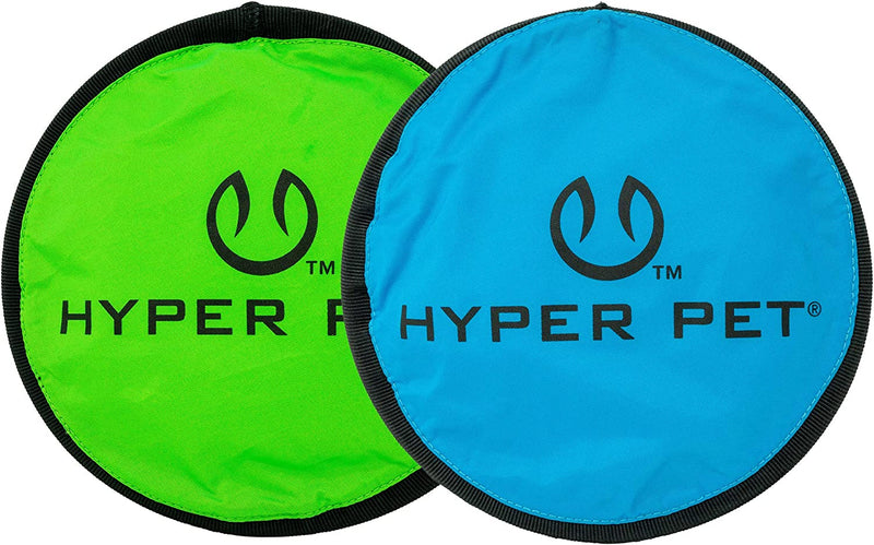 Hyper Pet Flippy Flopper 9" Flying Disc Soft Dog Toy, Floats in Water & Safe on Teeth, for All Breeds, Pack of 2 (Colors May Vary)