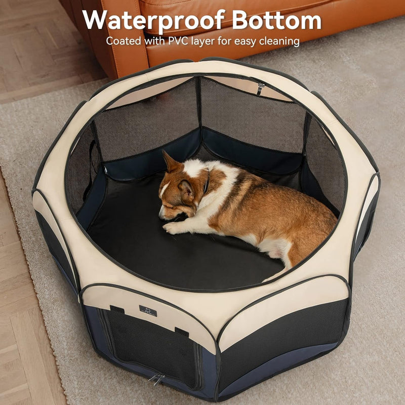 A4Pet Indoor Dog Playpen - Portable Waterproof Removable Zipper