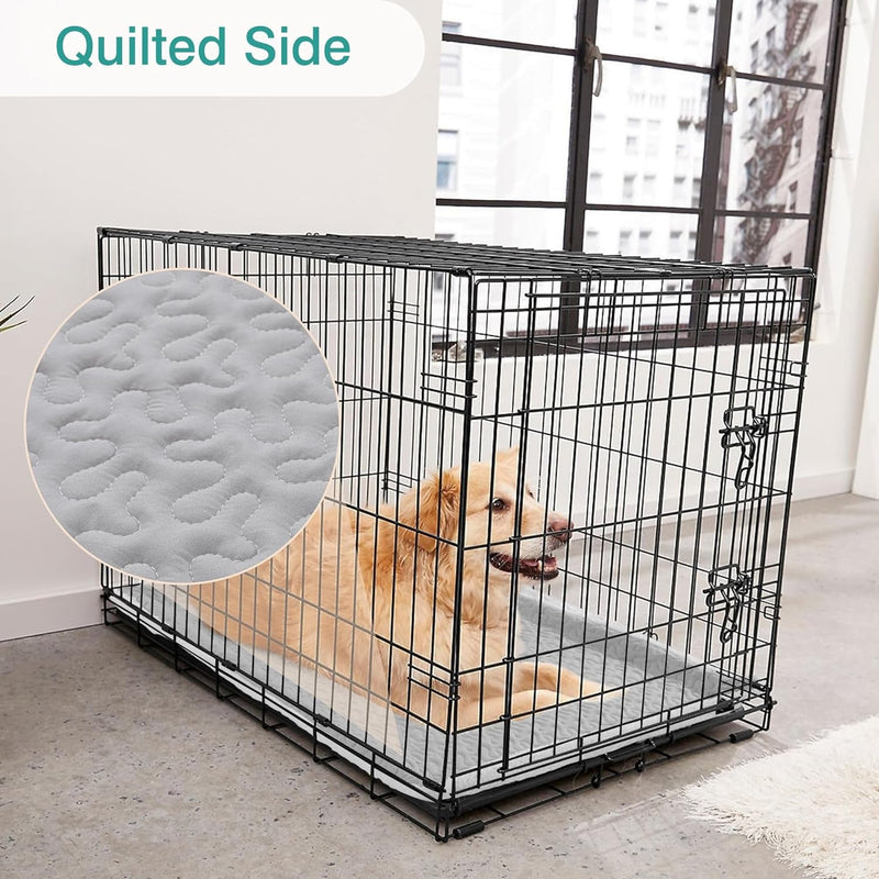 HOMBYS 42 Reversible Dog Crate Liner with Fleece and Quilted Sides - Removable  Washable for All Seasons