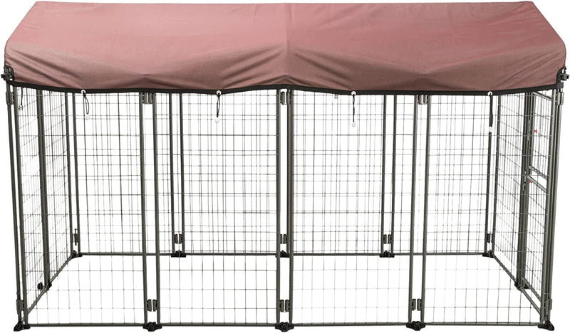 TRIXIE Deluxe Outdoor Dog Kennel - Portable  Expandable - Heavy Duty - Lockable  Foldable - Easy to Store - Medium