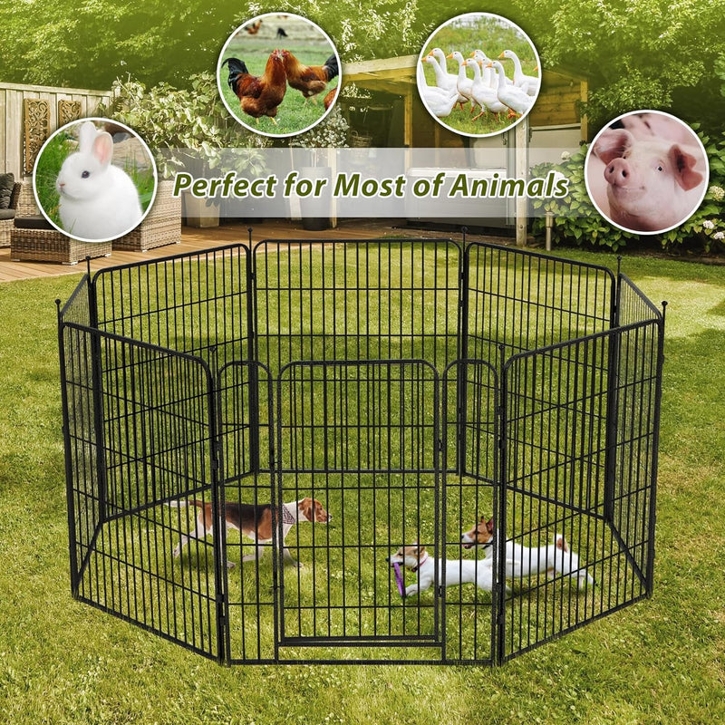 IndoorOutdoor Heavy Duty Dog Playpen - 8 Panels 40 Height