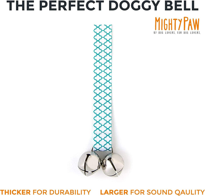 Mighty Paw Dog Doorbell 20 - Potty Training and Housetraining Aid Kelly Green Moroccan