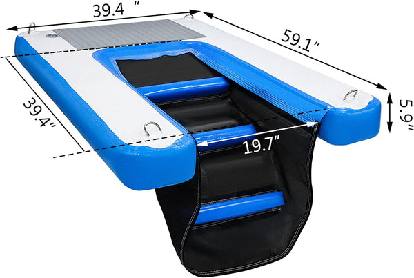 Inflatable Dog Water Ramp - Durable Puncture-Resistant Access for Pools Lakes and Beaches - 59X394