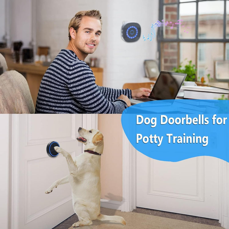 Wireless Dog Doorbell for Potty Training - 3 Buttons  Loud Receiver