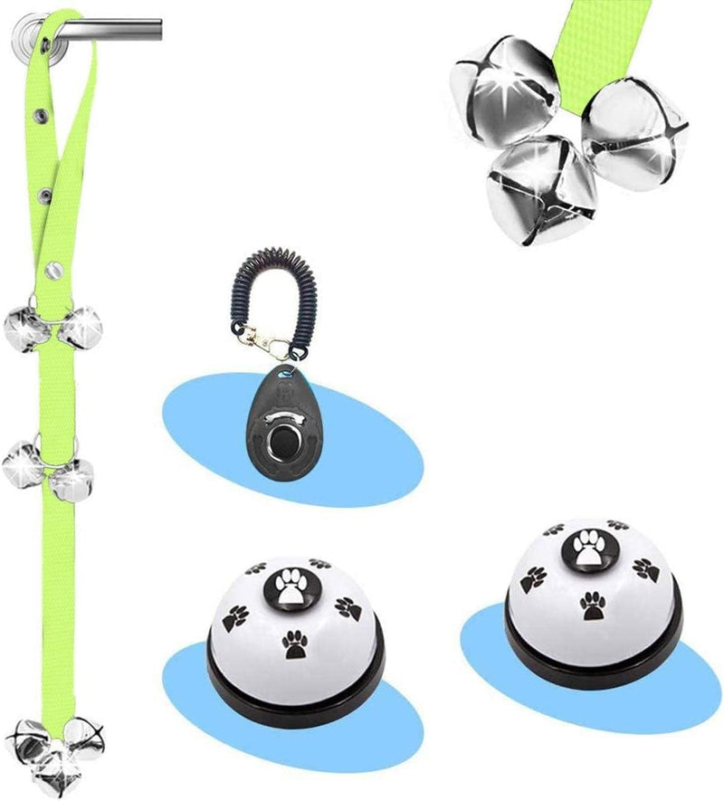 2-Pack Dog Doorbells - Pet Training Bells for Potty Training and Communication Green