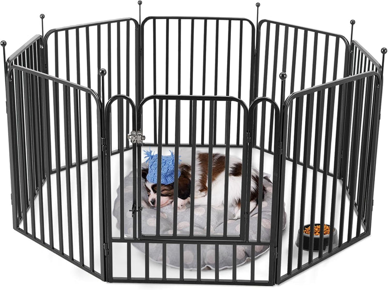 40 Dog Fence Puppy Playpen IndoorOutdoor Heavy Duty 12-Panel Pet Pen