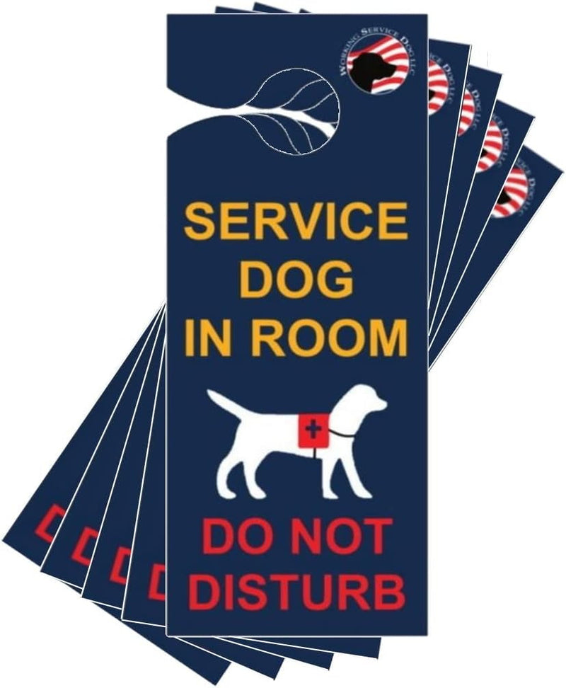 Service Dog Do Not Disturb Door-Hanger Pack of 5