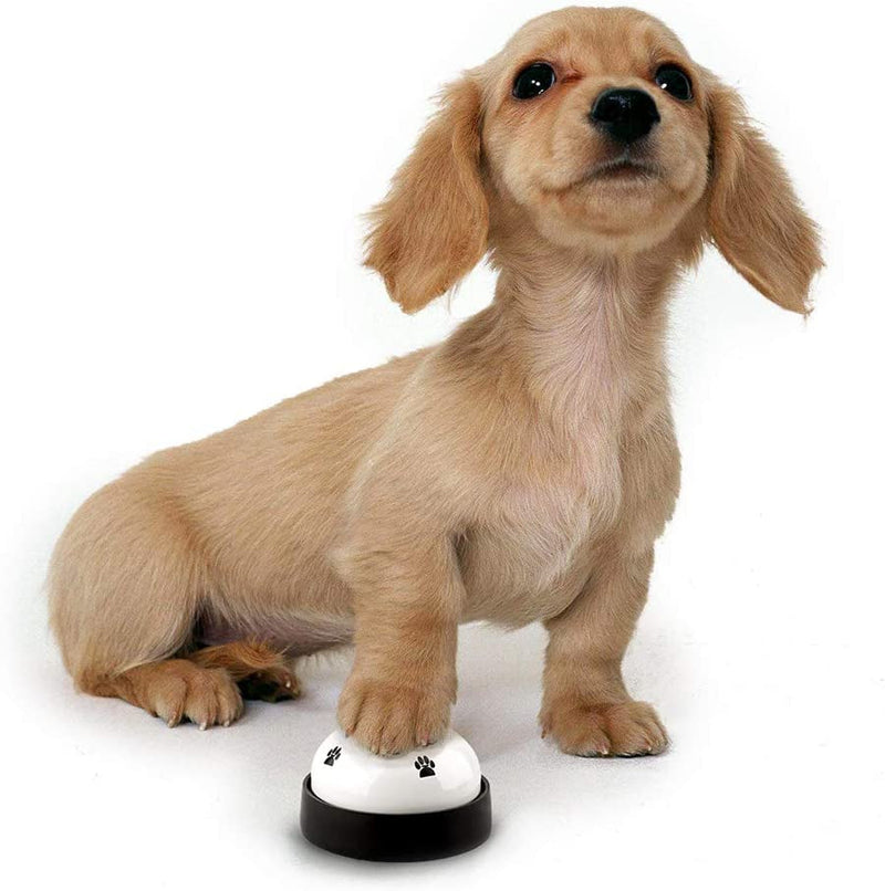 Comsmart Dog Training Bells - Set of 2 Potty Training Bells for Dogs and Cats with Non-Skid Rubber Base 2 Pack White