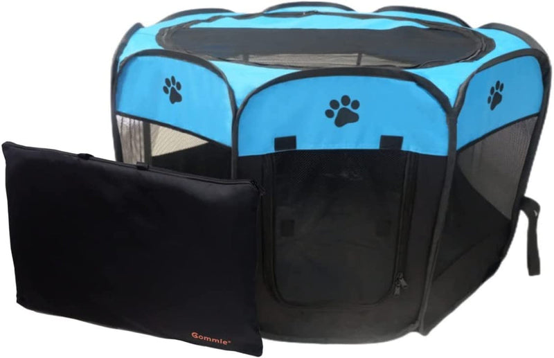 Portable Pet Playpen for Small Animals with Carrying Case and Waterproof Bottom - OutdoorIndoor Play Area for Cats Dogs Puppies Rabbits and Kittens S 287x287x16 - Rose Color