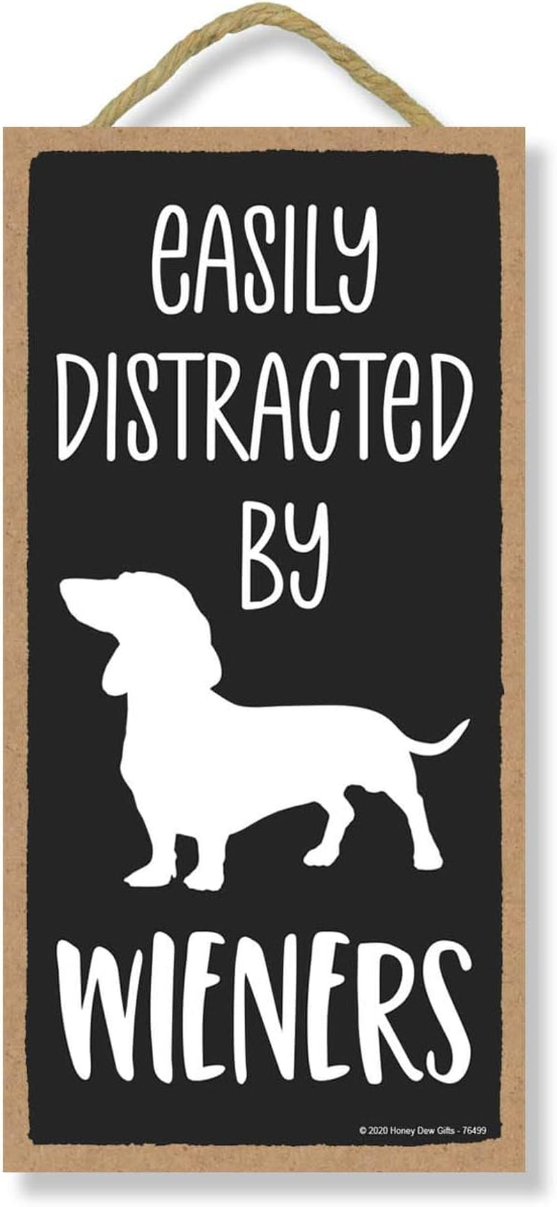 Hanging Door Bell Sign - Funny Dog Needs Exercise Home Decor