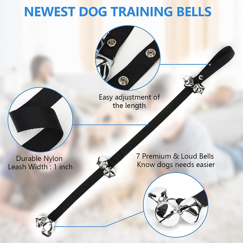 Adjustable Dog Doorbell Set for Potty Training and Communication - Premium Quality Black