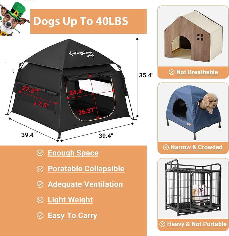 Kingcamp Foldable Dog Playpen with Carrying Case - Ideal for Small and Medium Breeds