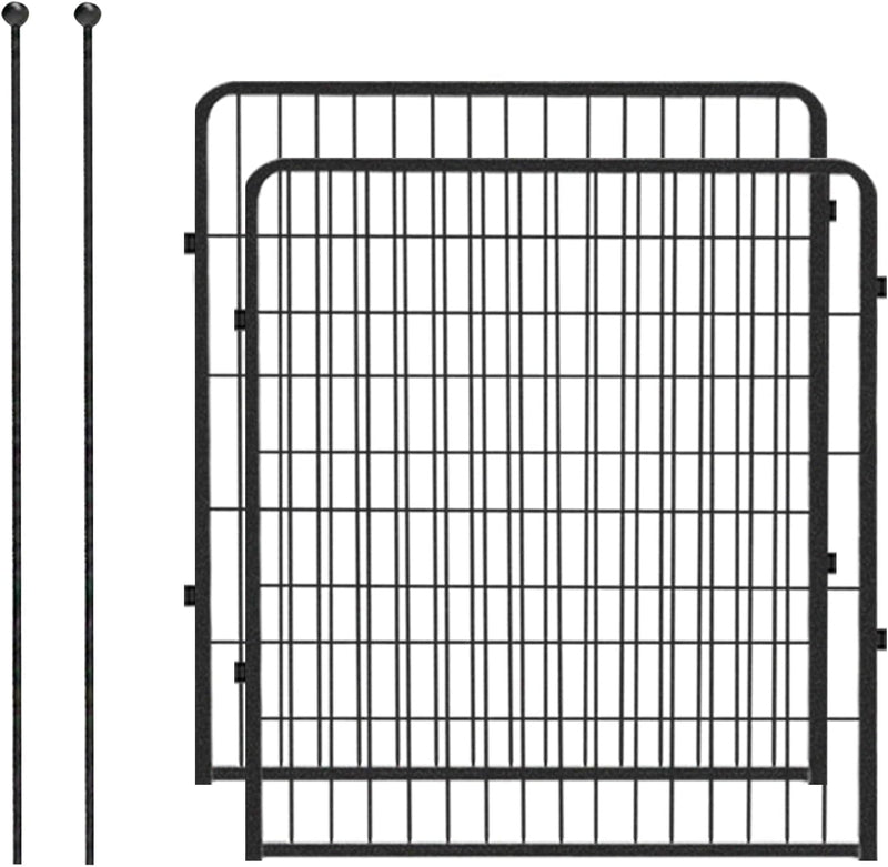 Heavy Duty Outdoor Dog Playpen with Gates - Metal Foldable 8 Panel Fence for LargeMediumSmall Pets - Portable and Ideal for RV Camping and Yard Use