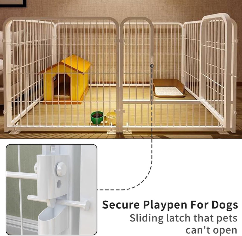 Heavy Duty Portable Dog Playpen - IndoorOutdoor Fence for SmallMedium Pets