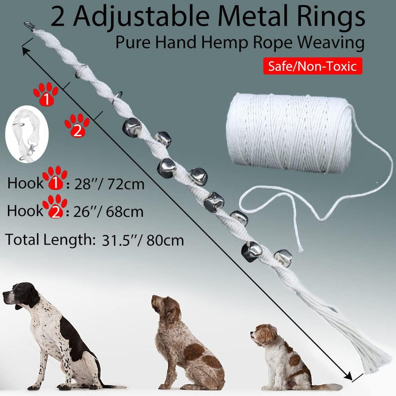 Dog Potty Training Doorbells - Adjustable Durable Cotton Rope - LASOCUHOO