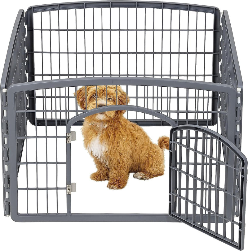 24 IRIS USA Exercise Pet Playpen with Door - Keep Pets Secure and Happy