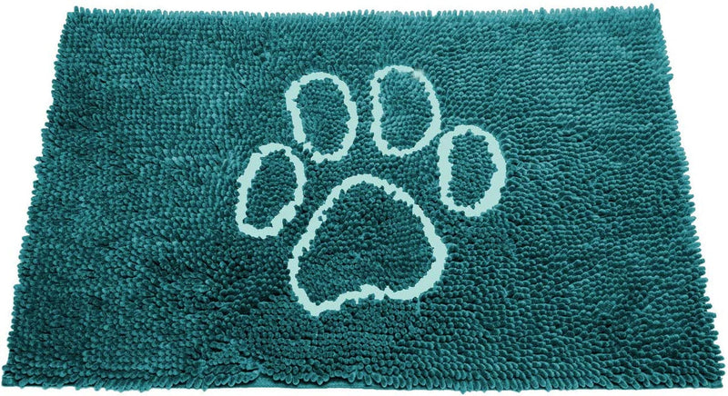 Microfiber Dog Paw Mud Mat - Absorbent Pet Mat with Non-Slip Backing Machine Washable  Large Grey