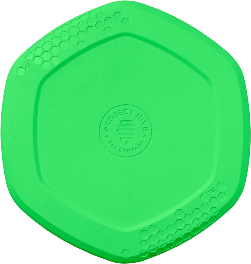 Hive Frisbee for Dogs - Dog Disc - Great for Fetch - Includes a Lick Mat on Back - Floats in Water, Smooth Glide - Made in the USA