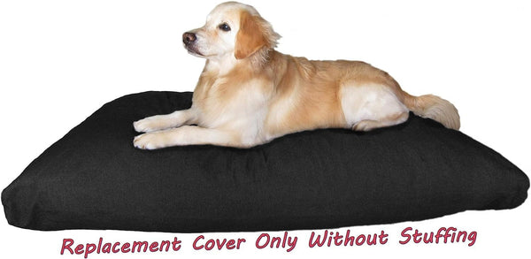Xxlarge Heavy Duty Black Canvas Dog Bed Cover - 55X37 Replacement Only