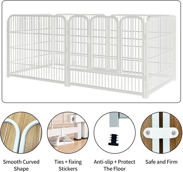 Heavy Duty Portable Dog Playpen - IndoorOutdoor Fence for SmallMedium Pets