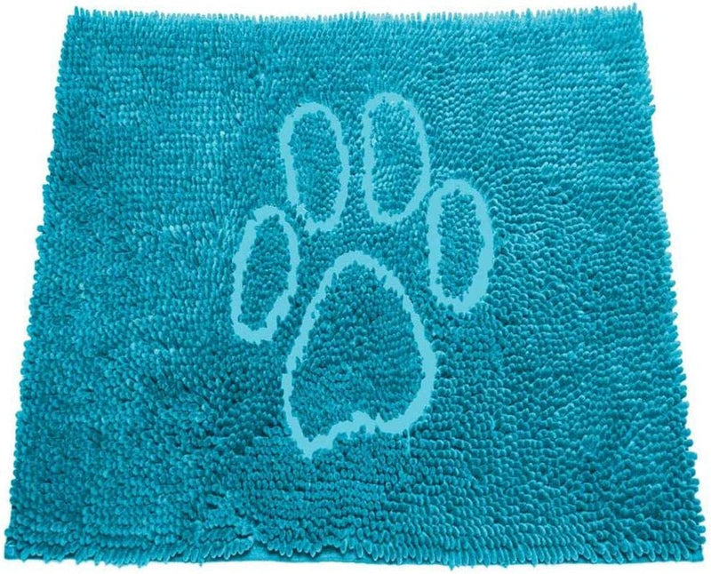 Microfiber Dog Paw Mud Mat - Absorbent Pet Mat with Non-Slip Backing Machine Washable  Large Grey