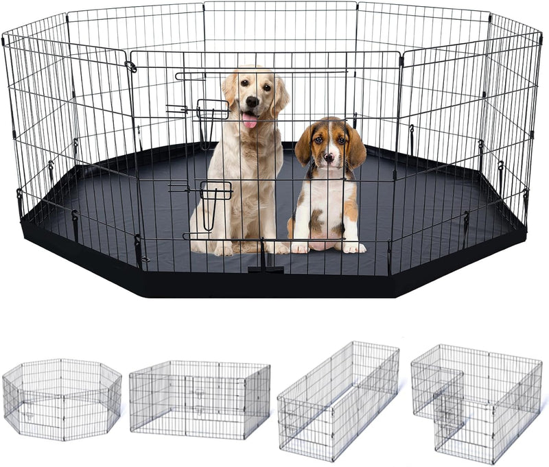 Octagon Playpen Cover for Pets - Fits 24 Inch Metal 8 Plate Fence - Leak-Proof  Easy to Clean