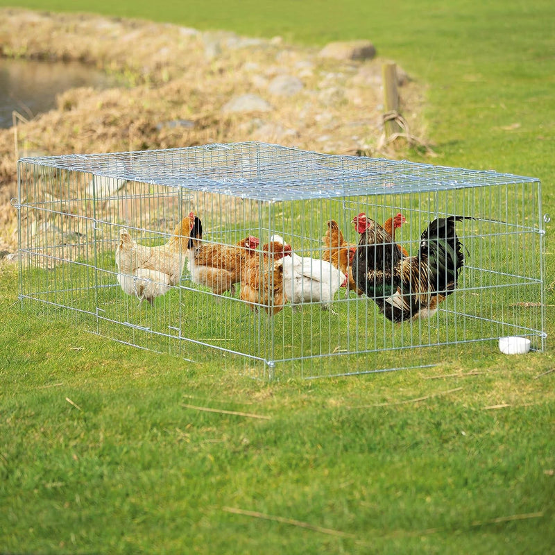 CharactersTRIXIE Outdoor Run - 55 Cu Ft Galvanized Metal Cage Portable Pen for Rabbit and Small Animal