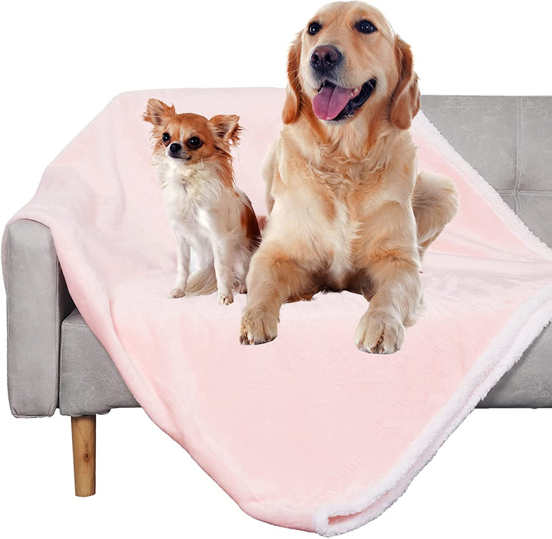 Hypoallergenic Waterproof Reversible Dog Blanket - Pink 60x80