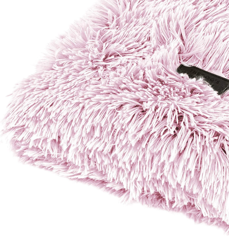 XL Calming Donut Blanket for Dogs - Rose Pink Plush