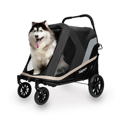 Ibiyaya Grand Cruiser Dog Stroller for Large Dogs - Comfortable and Durable Heavy Duty Design - Black