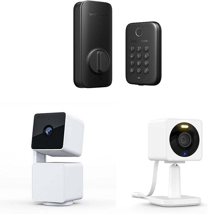 Wyze Auto-Lock Bolt Fingerprint Deadbolt and Wyze Cam OG 1080P Wi-Fi Security Camera Bundle