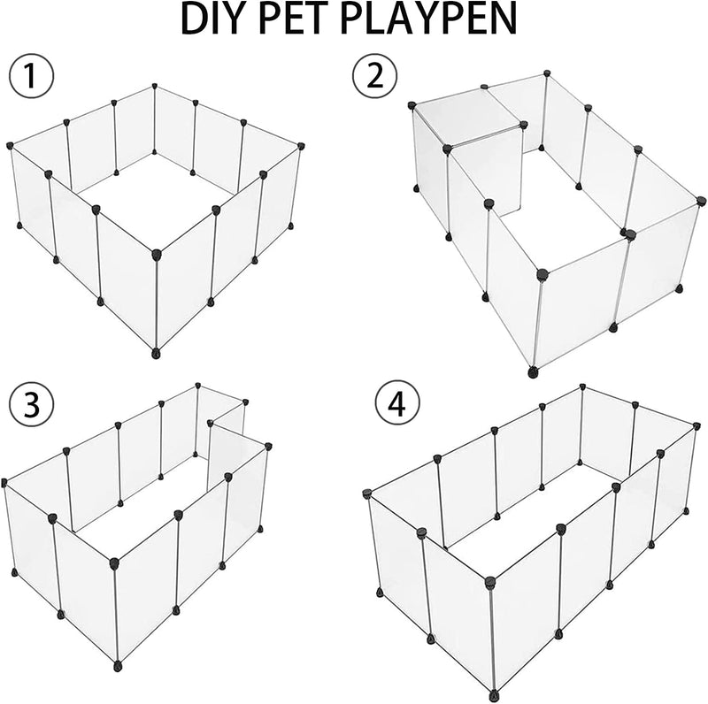 Pet Playpen for Small Animals - 12 Pc Set