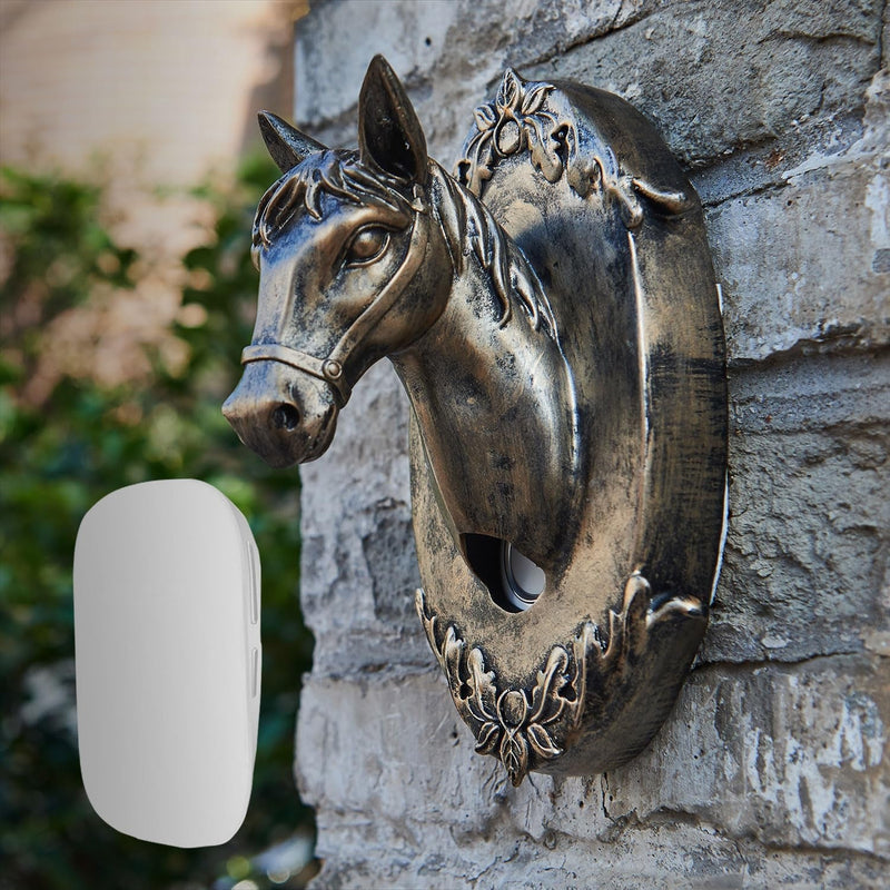 Wireless Self-Powered Doorbell Kit - Waterproof Dog Art Decor - 36 Chimes - 4 Volume Levels